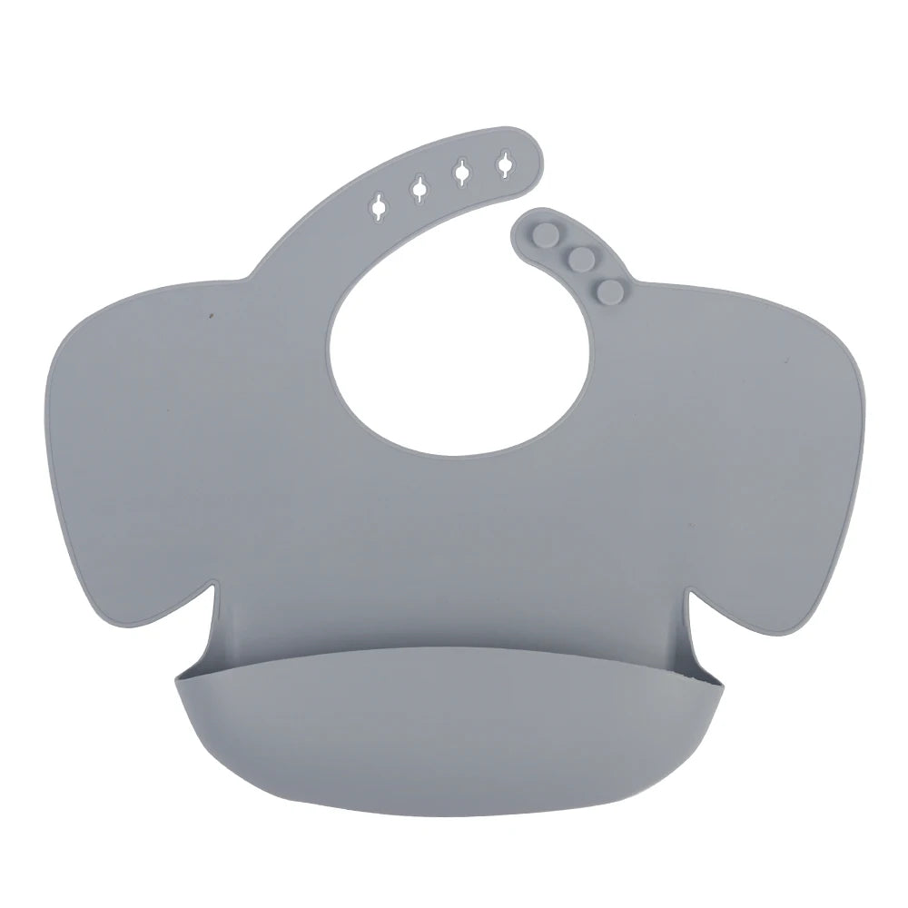 Silikone hagesmæk m. skulder Grå