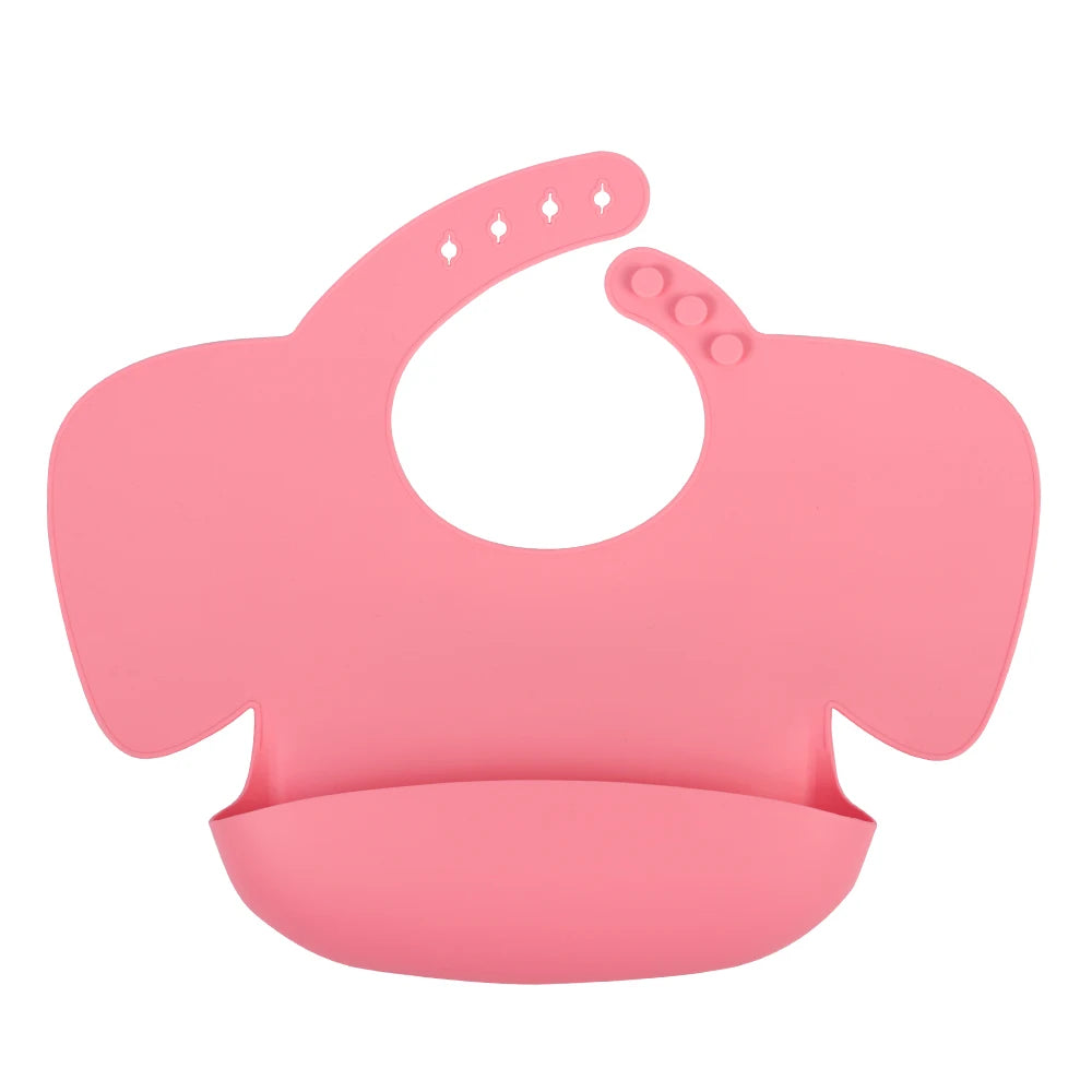 Silikone hagesmæk m. skulder Rosa Pink