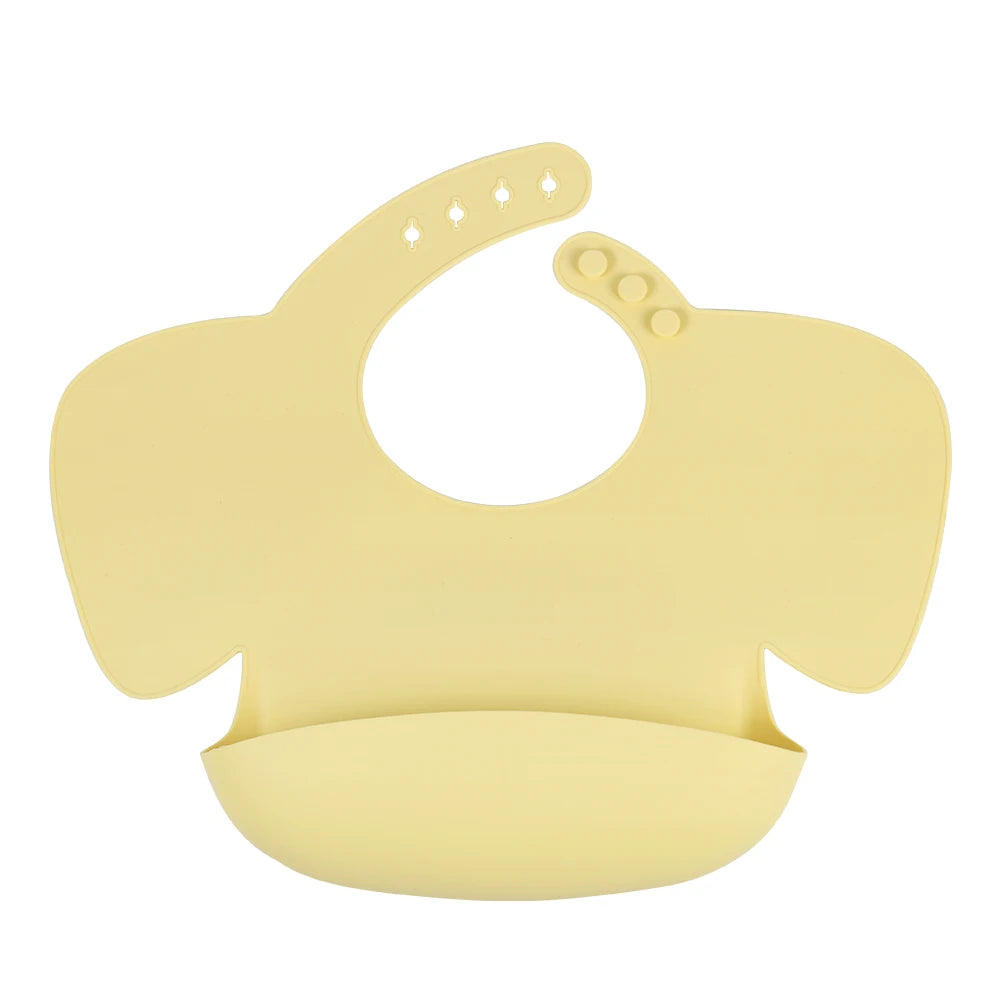 Silikone hagesmæk m. skulder Lys Gul