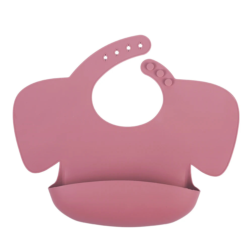 Silikone hagesmæk m. skulder Cerise