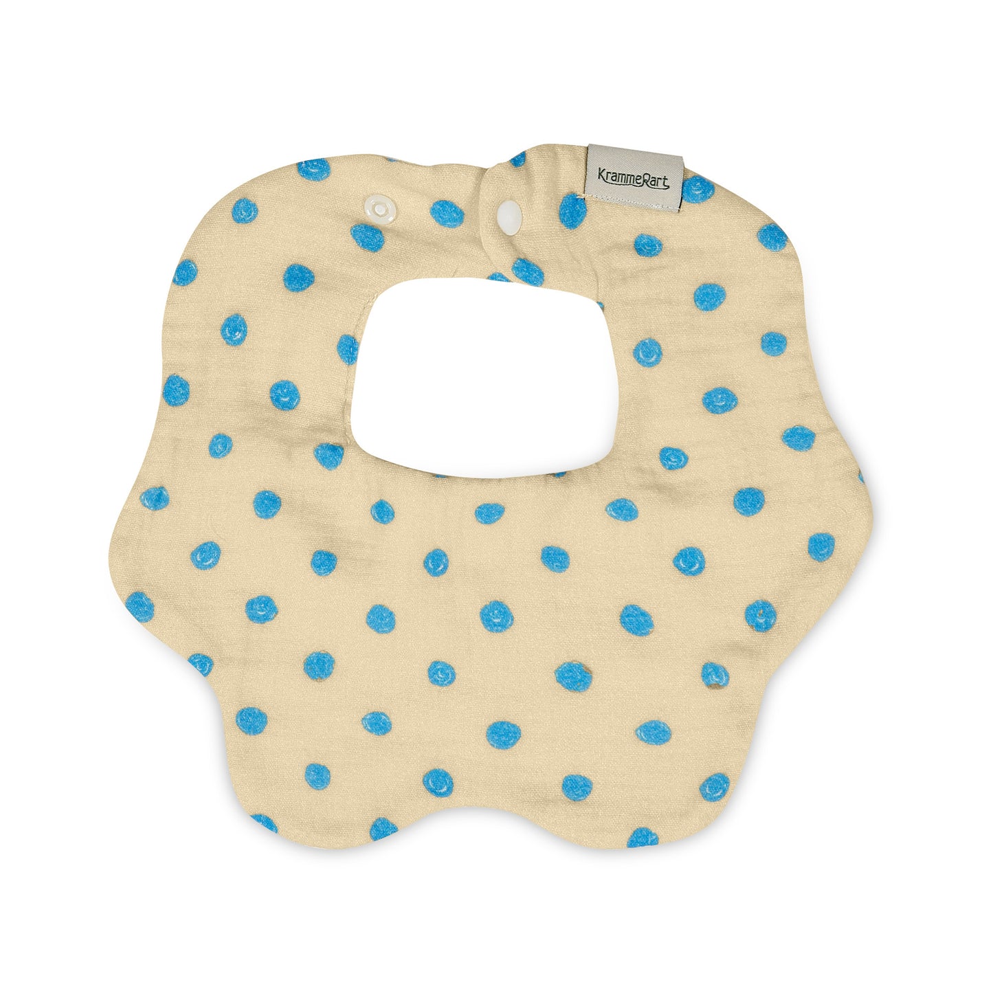 Bølge hagesmæk Blå prikker