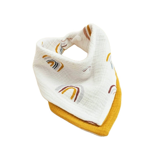 UDSALG🚨 Bandana hagesmæk Regnbue/Karry