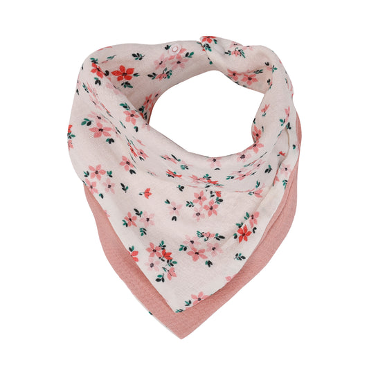 Bandana hagesmæk Røde og Lyserøde blomster/Rosa
