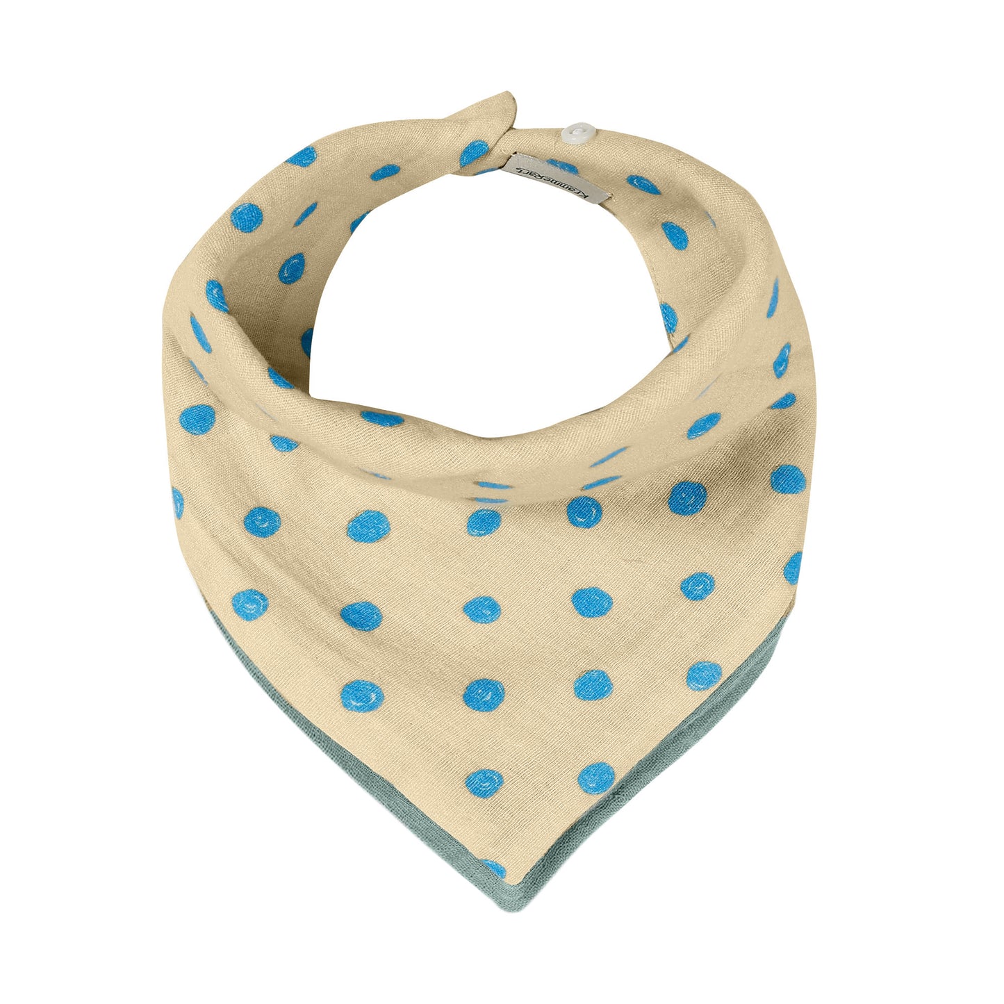 Bandana hagesmæk Blå prikker/Retro Blå