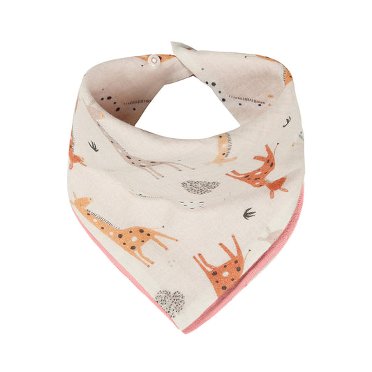 Bandana hagesmæk Giraf/Rosa